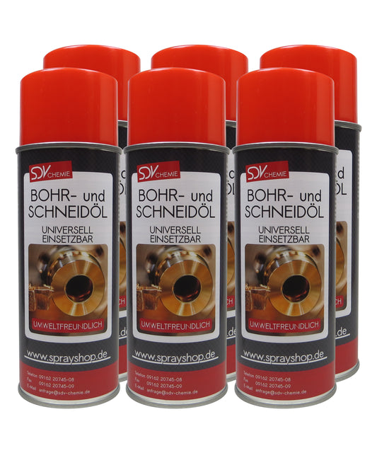 Bohröl Schneidöl Spray 6x 400ml Gewindeschneideöl Kühlmittel