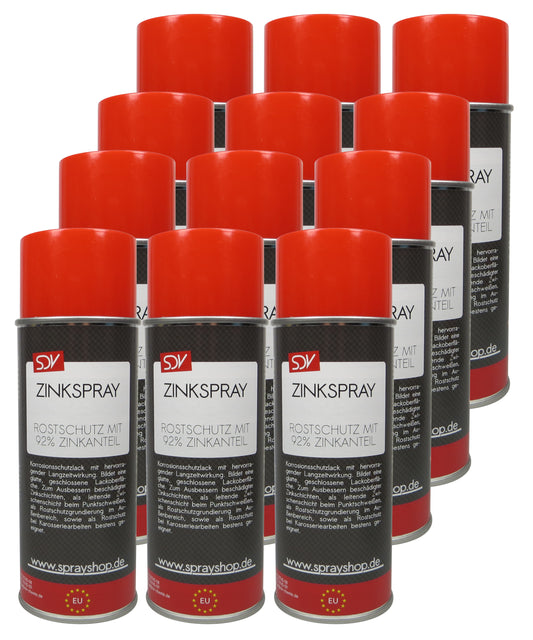 Zinkspray 12x 400ml Zinkstaub Rostschutz Grundierung