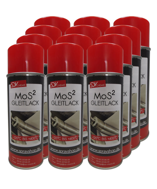 MoS² Gleitlack 12x 400ml Trockenschmierstoff Trockengleitspray