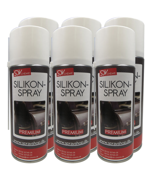 Silikonspray 6x 400ml Siliconspray Kunststoff- und Gummipflege