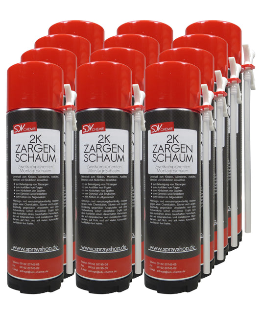 2K Zargenschaum 12x 400ml Montageschaum Türschaum Fensterschaum