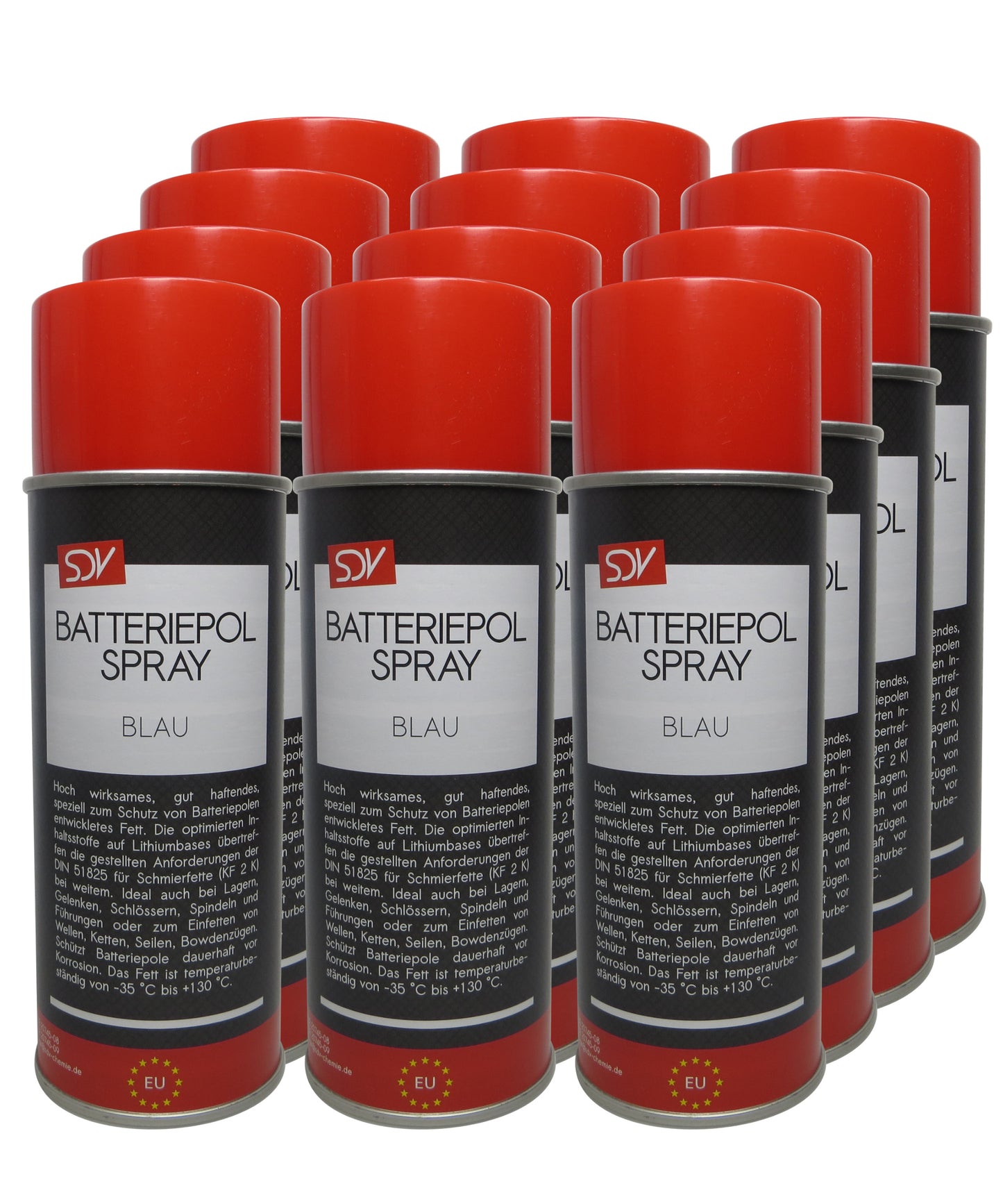 Batteriepolspray blau 12x 400ml Batteriepol Schutz Fett Kontaktfett