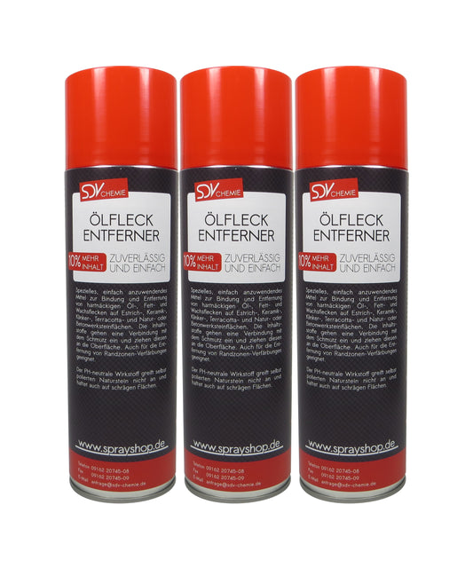 Ölfleckentferner Spray 3x 500ml +10% 550ml Öl Fett Ölfleck Reiniger