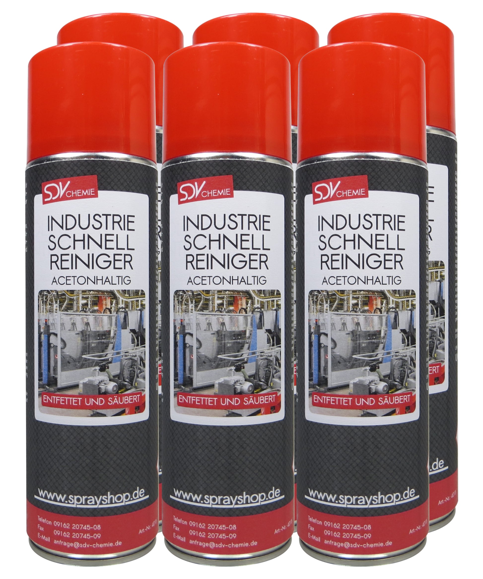 Industriereiniger Spray 6x 500ml Etiketten Entferner Allzweckreiniger