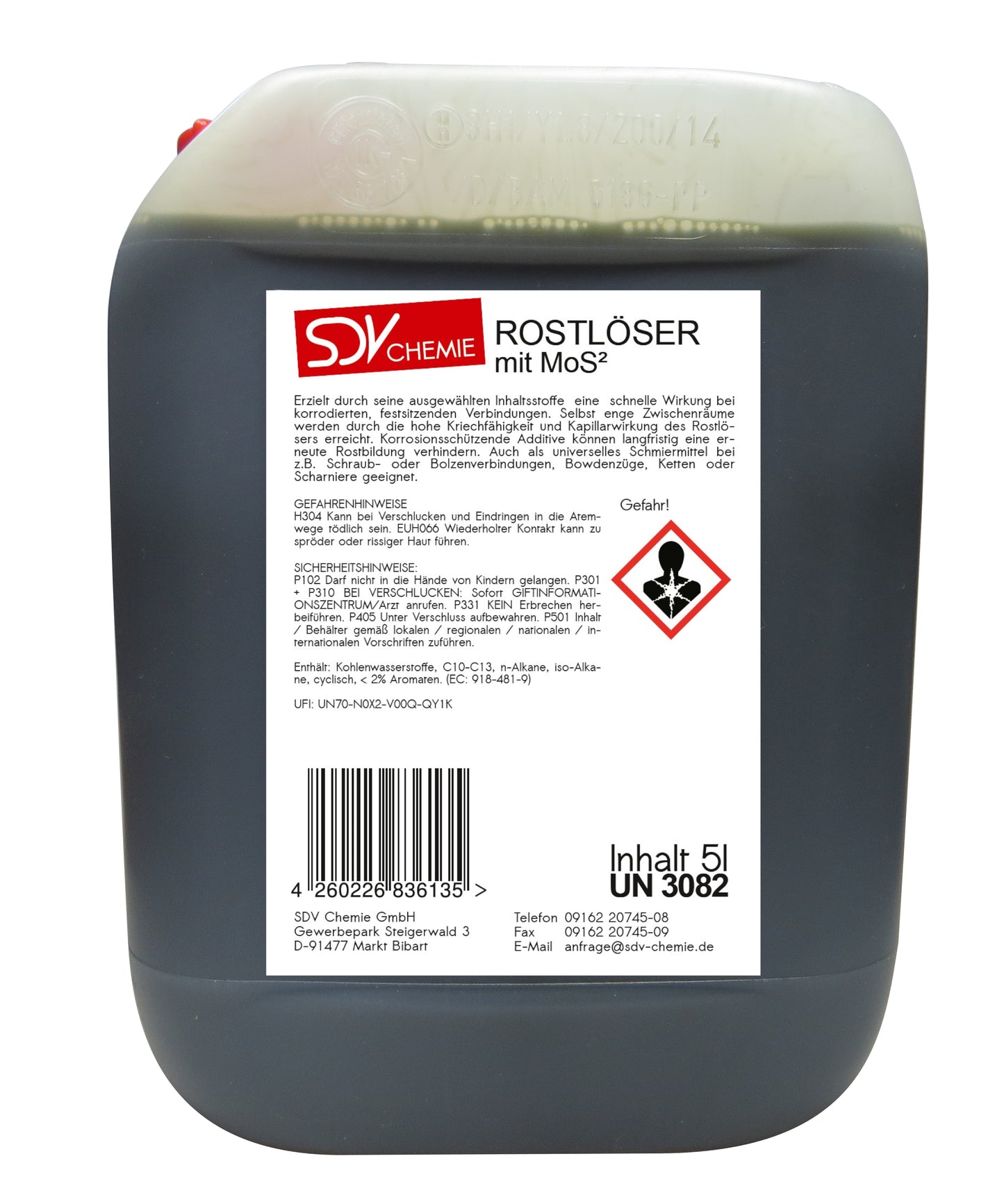 Rostlöser mit MoS² 1x 5 Liter Kanister mit DIN 51 Gewinde