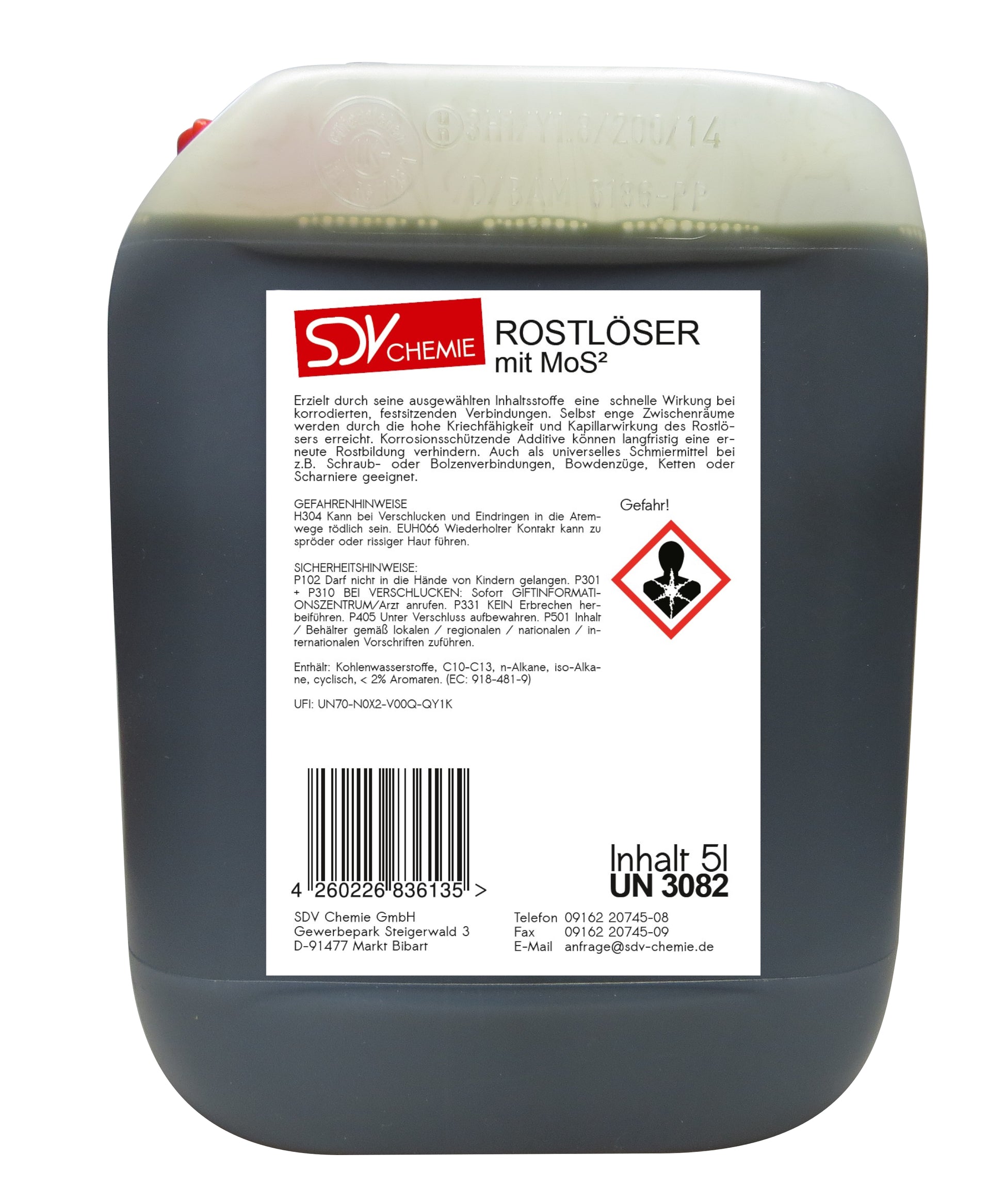 Rostlöser mit MoS² 1x 5 Liter Kanister mit DIN 51 Gewinde
