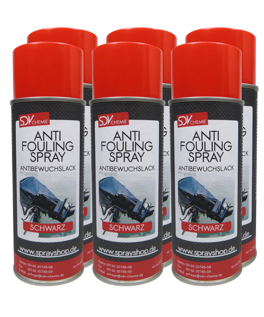 Antifouling schwarz 6x 400ml für Propeller Aussenborder