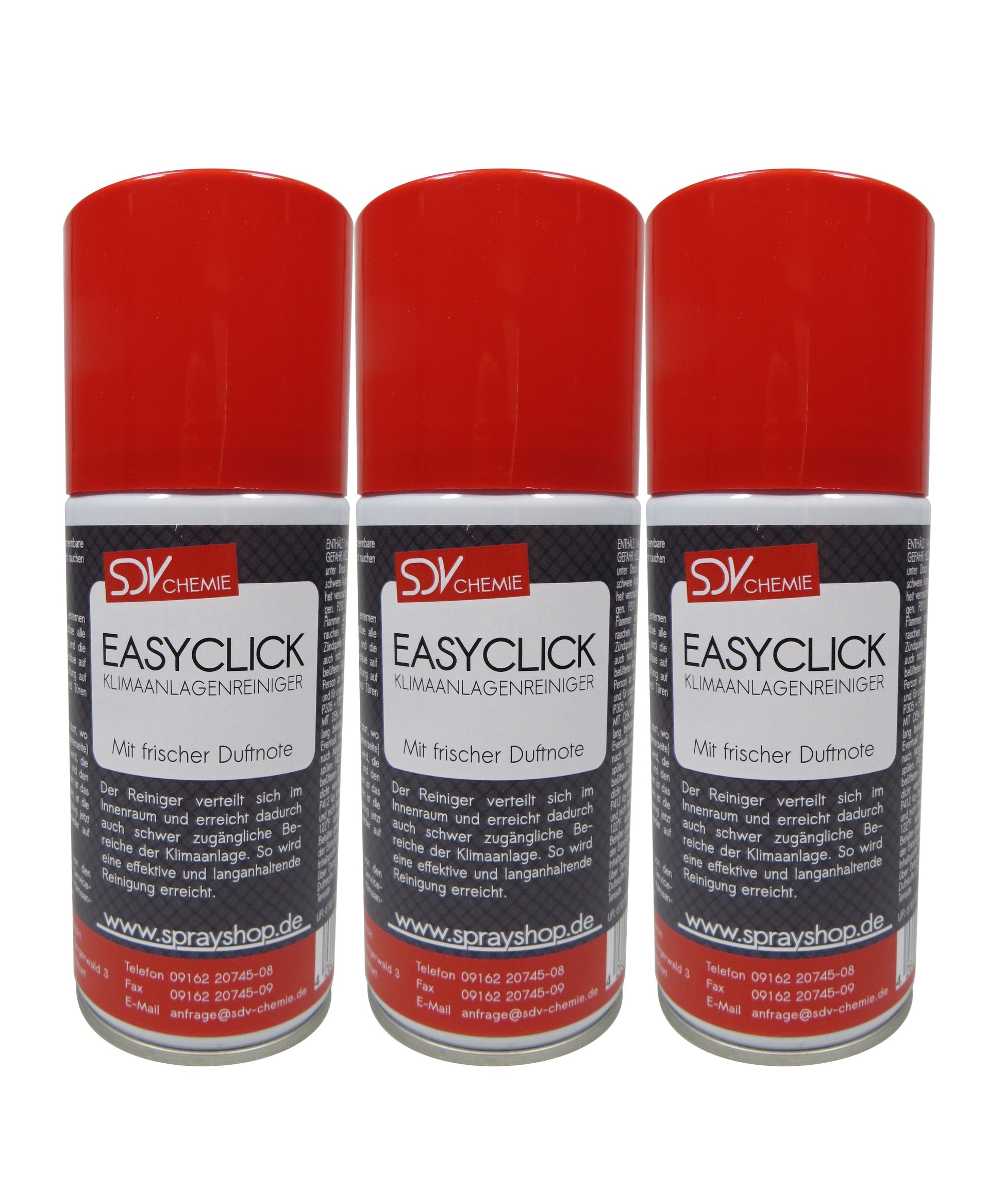 Klimaanlagenreiniger 3x 150ml Easyclick Quick Fresh Klima Click