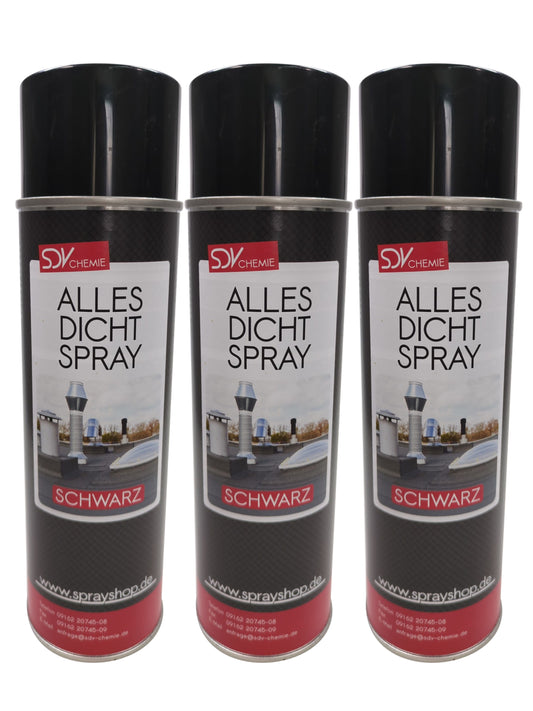 Allesdichtspray schwarz 3x 500ml Sprühdichtung Dichtungsspray