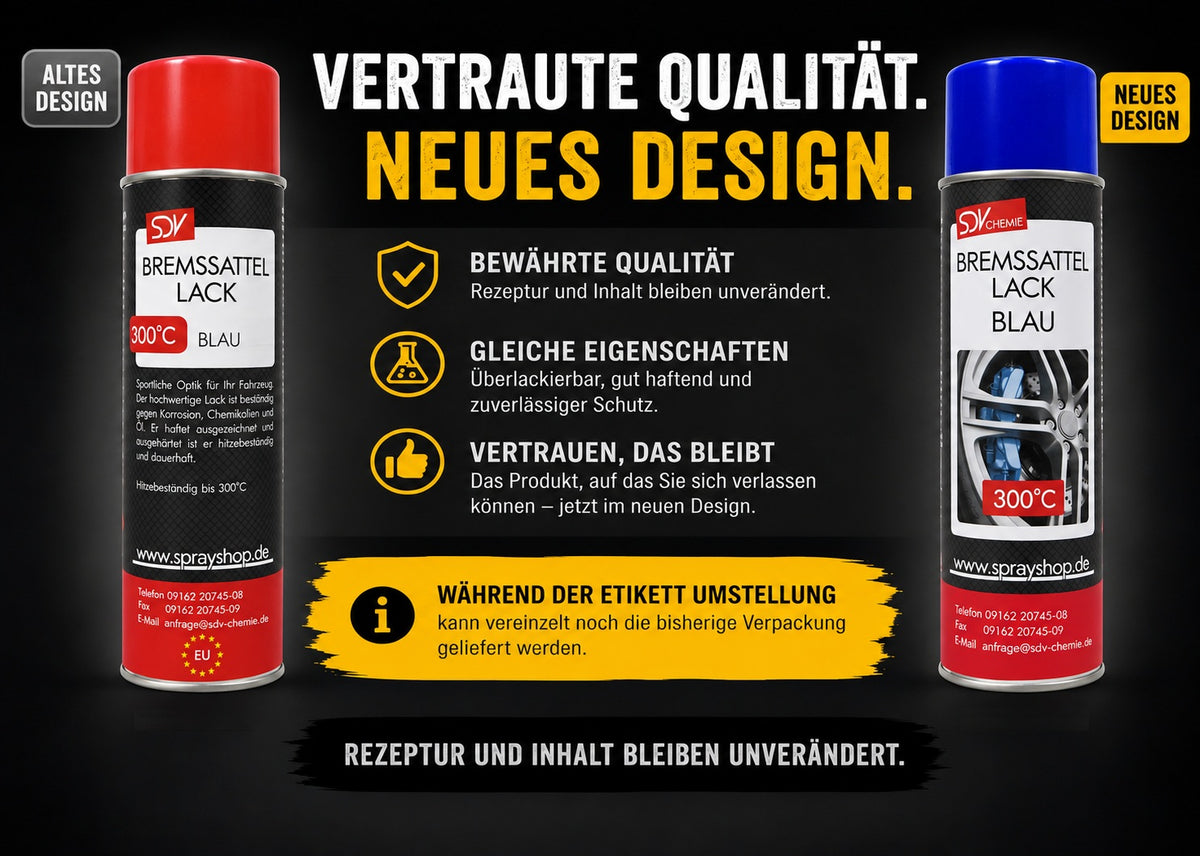Bremssattellack blau 400ml Etikettänderung