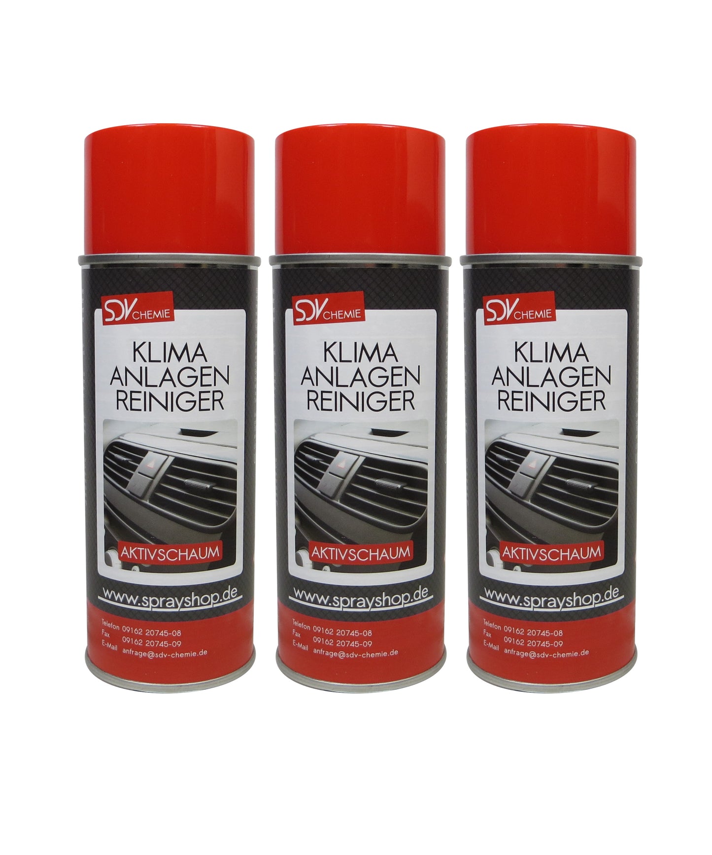 Klimaanlagenreiniger Schaum Spray 3x 400ml mit Sonde Klimaanlage Reinigung