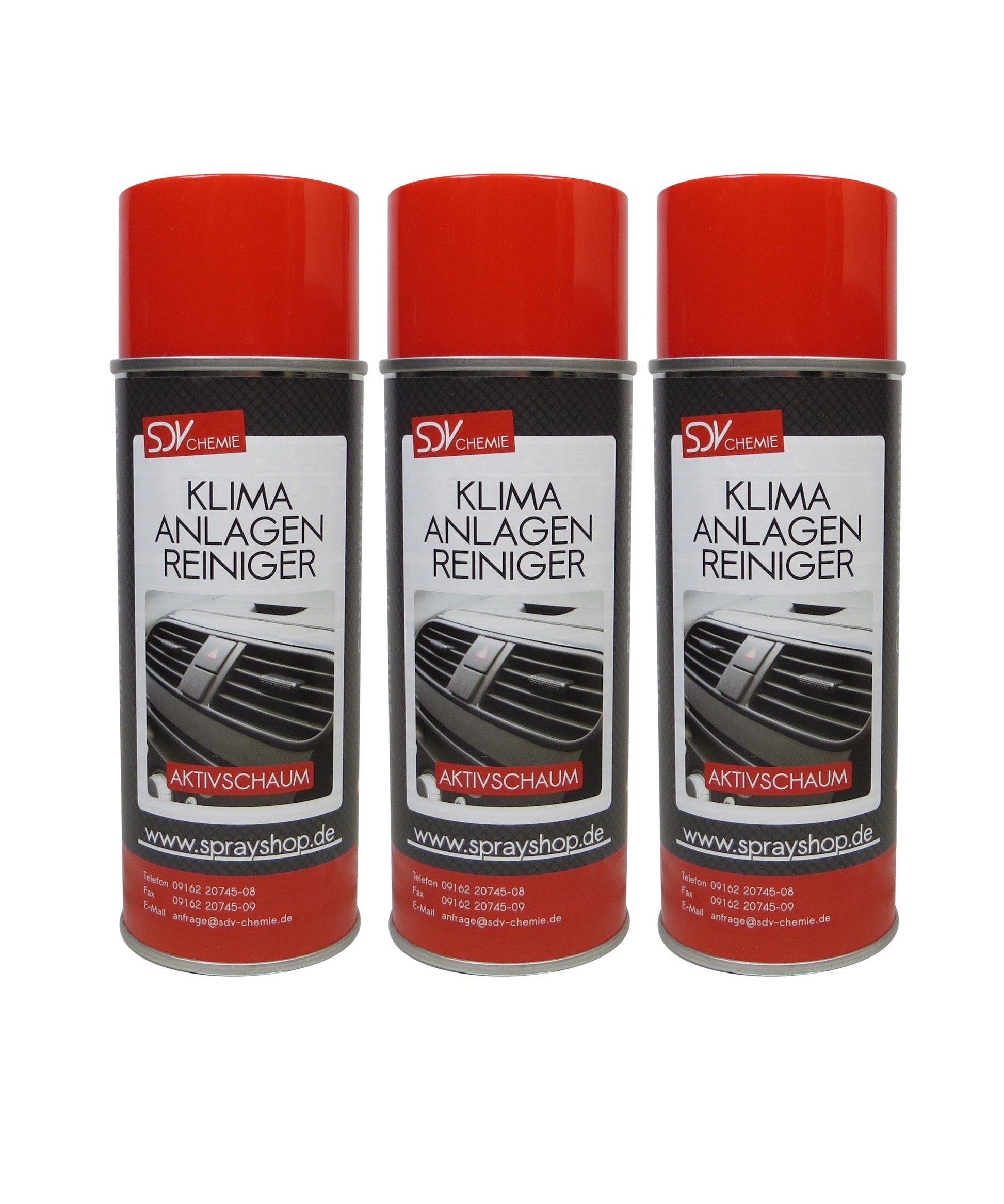 Klimaanlagenreiniger Schaum Spray 3x 400ml mit Sonde Klimaanlage Reinigung