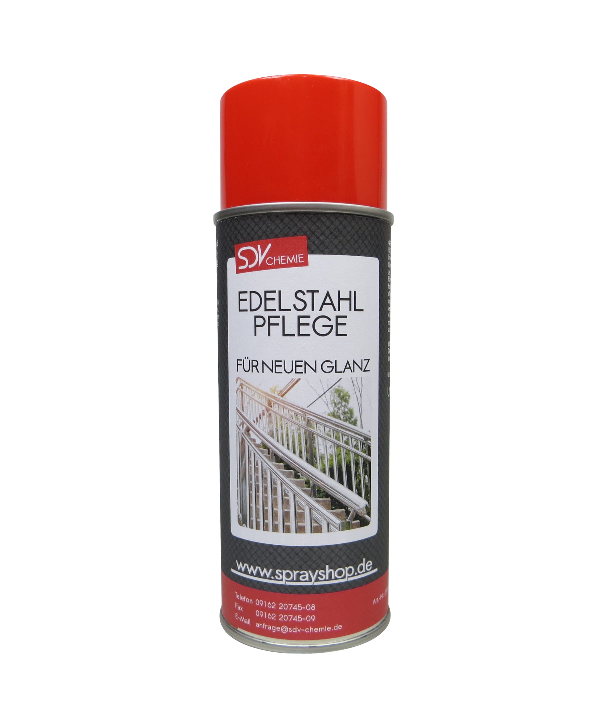 Edelstahlpflege Spray 1x 400ml V2A Edelstahl Pflege Reiniger