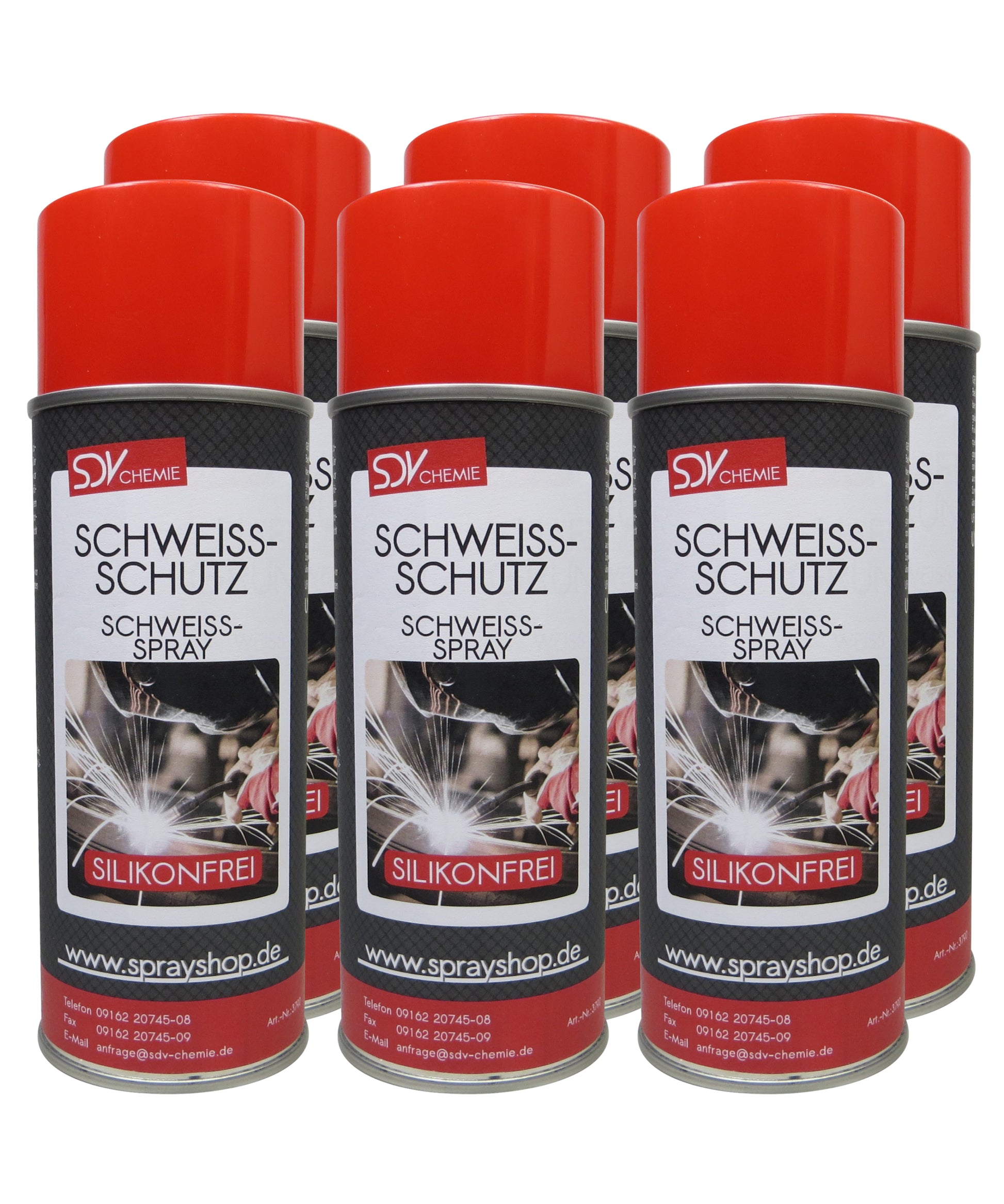Schweißschutzspray 6x 400ml Schweiss-Trennspray Schweißtrennmittel