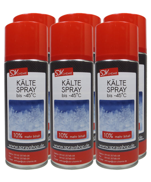 Kältespray 6x 440ml Kühlspray Vereisungsspray Eisspray bis -45°C
