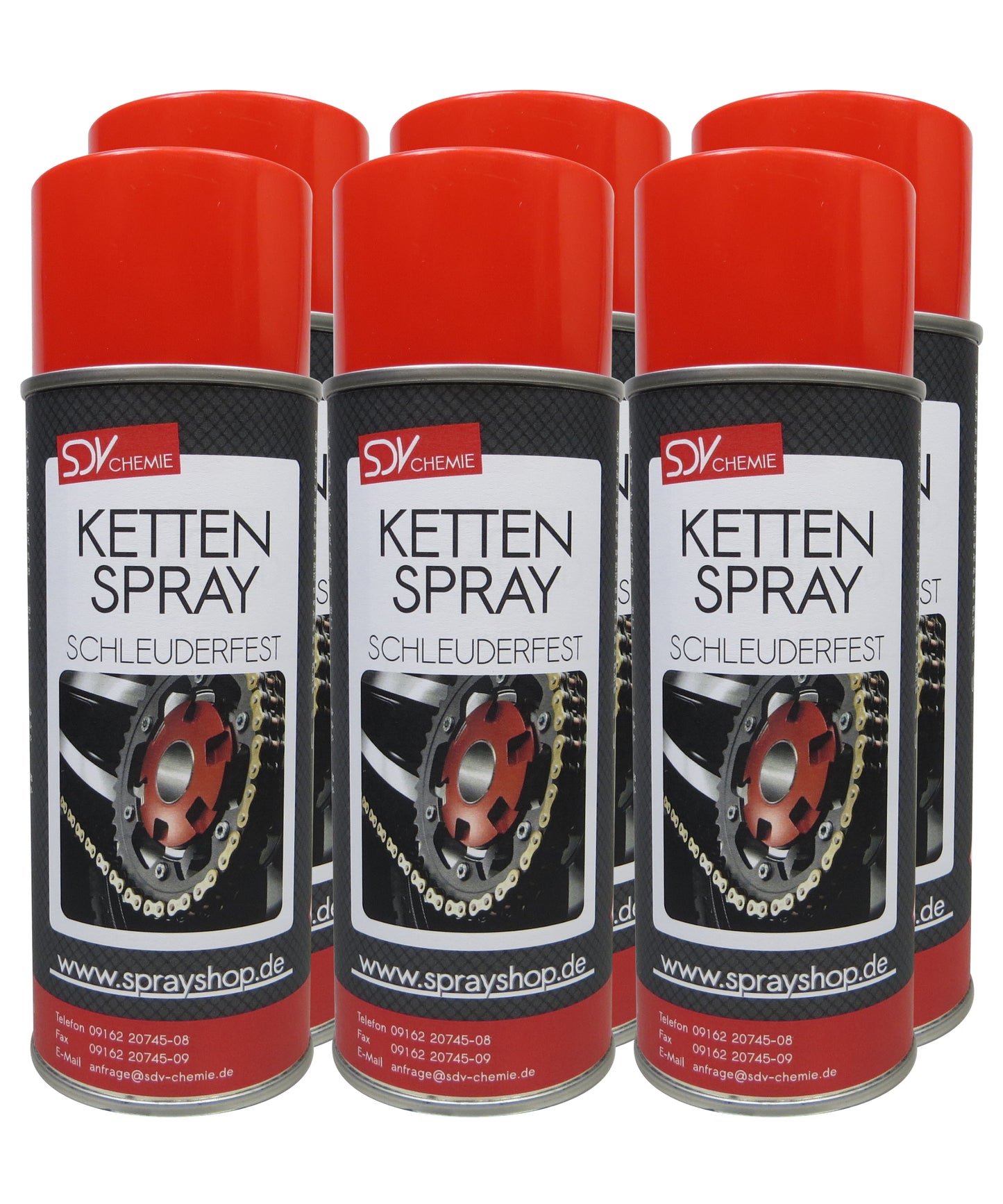 Kettenspray 6x 400ml Haftschmiermittel Sprühfett Schmierfett