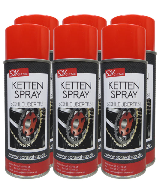Kettenspray 6x 400ml Haftschmiermittel Sprühfett Schmierfett