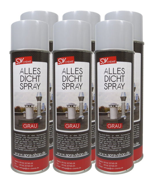 Allesdichtspray grau 6x 500ml Sprühdichtung Dichtungsspray