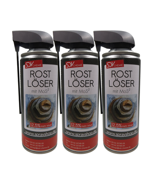 Rostlöser Spray MoS² 3x 450ml Kriechöl Rostentferner Schmiermittel