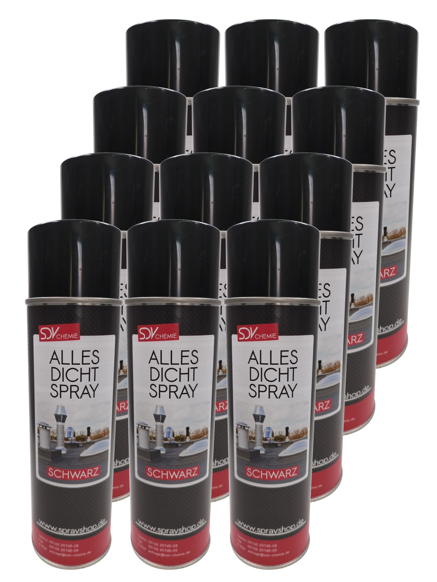 Allesdichtspray schwarz 12x 500ml Sprühdichtung Dichtungsspray