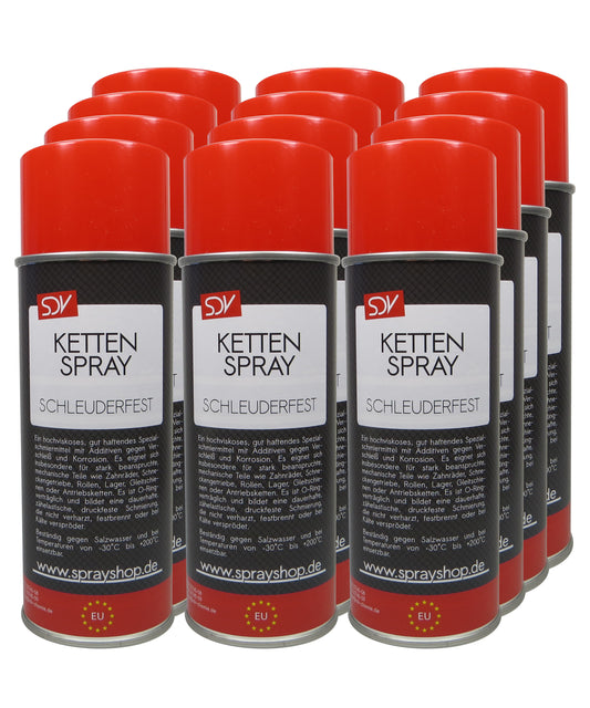 Kettenspray 12x 400ml Haftschmiermittel Sprühfett Schmierfett