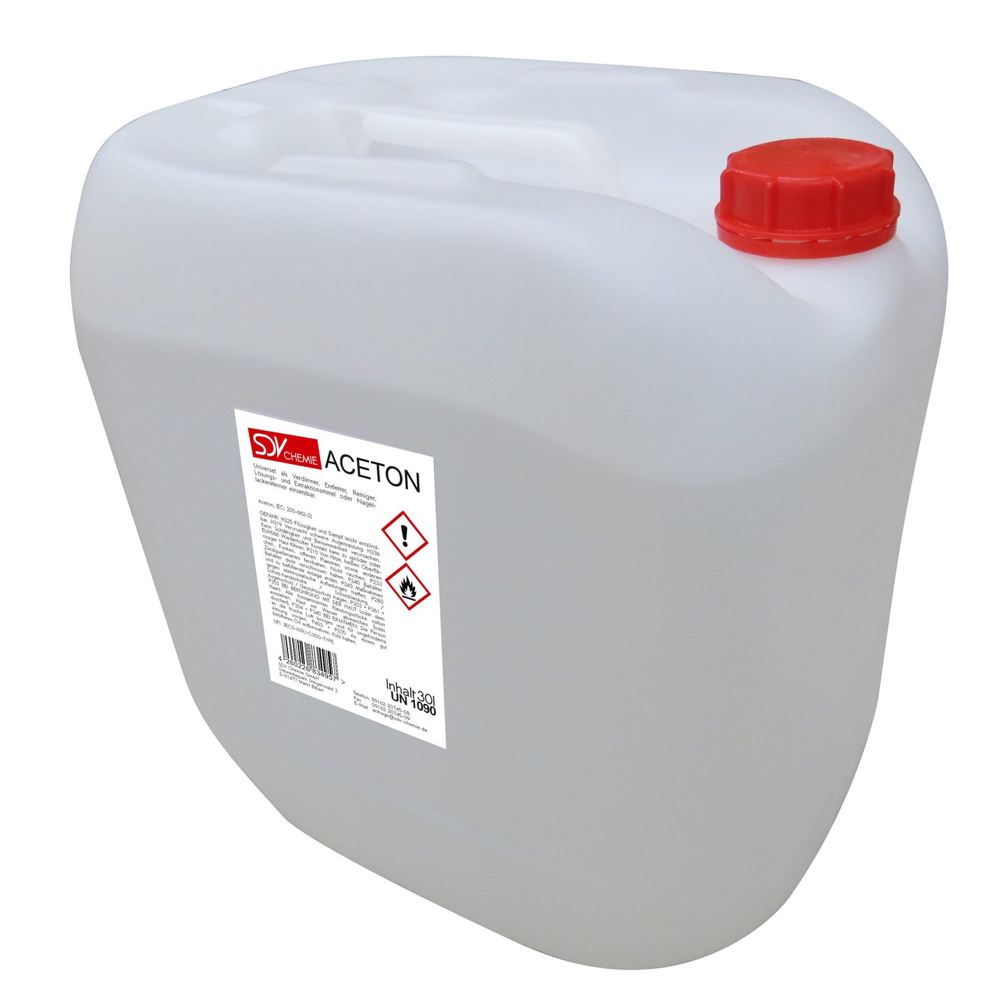 Aceton 1x 30 Liter Kanister mit DIN 61 Gewinde 30L