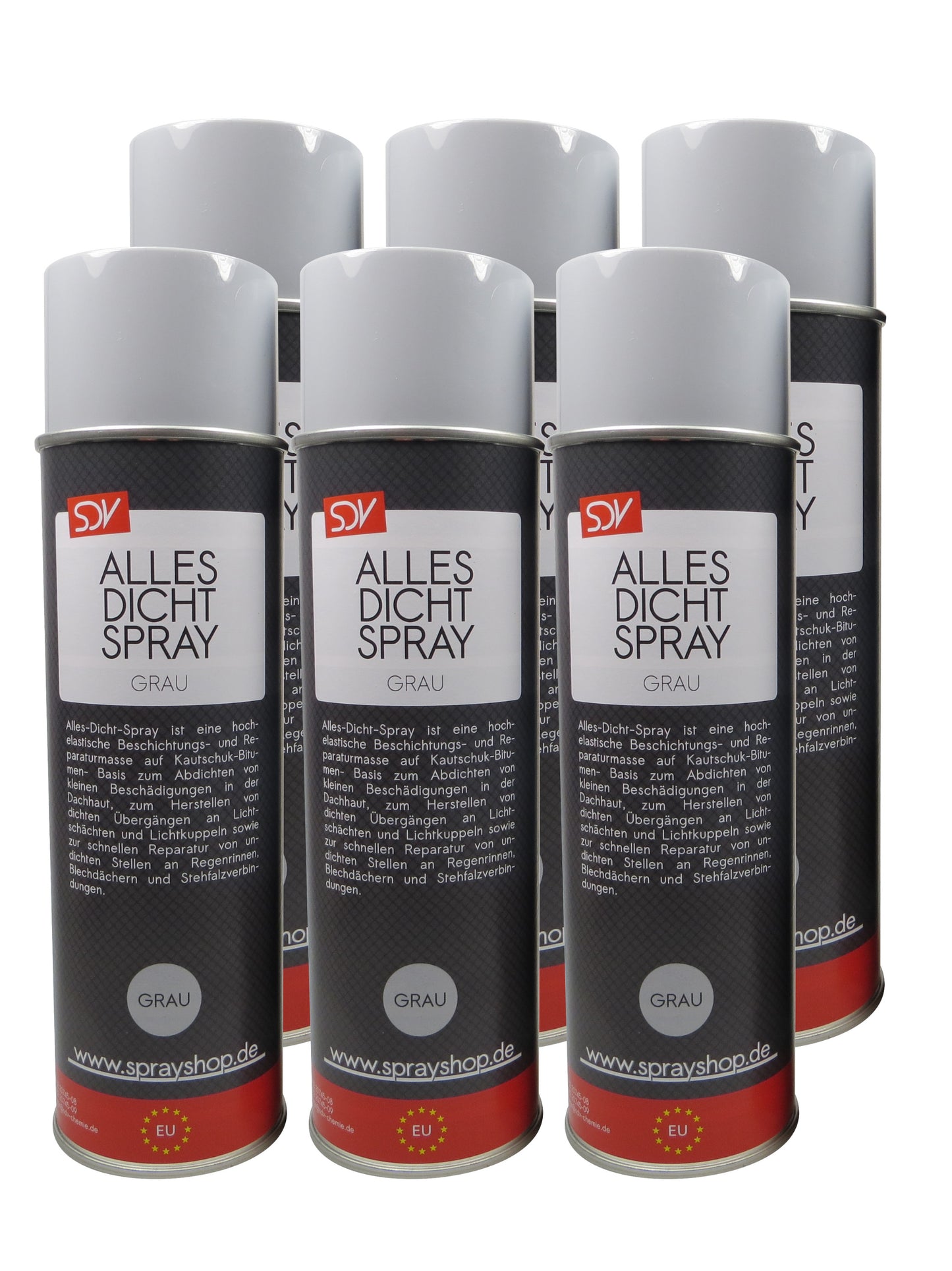 Allesdichtspray grau 6x 500ml Sprühdichtung Dichtungsspray