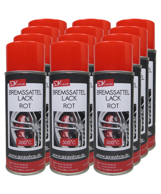 Bremssattellack rot 12x 400ml hitzefest bis 300°C Bremssattelfarbe
