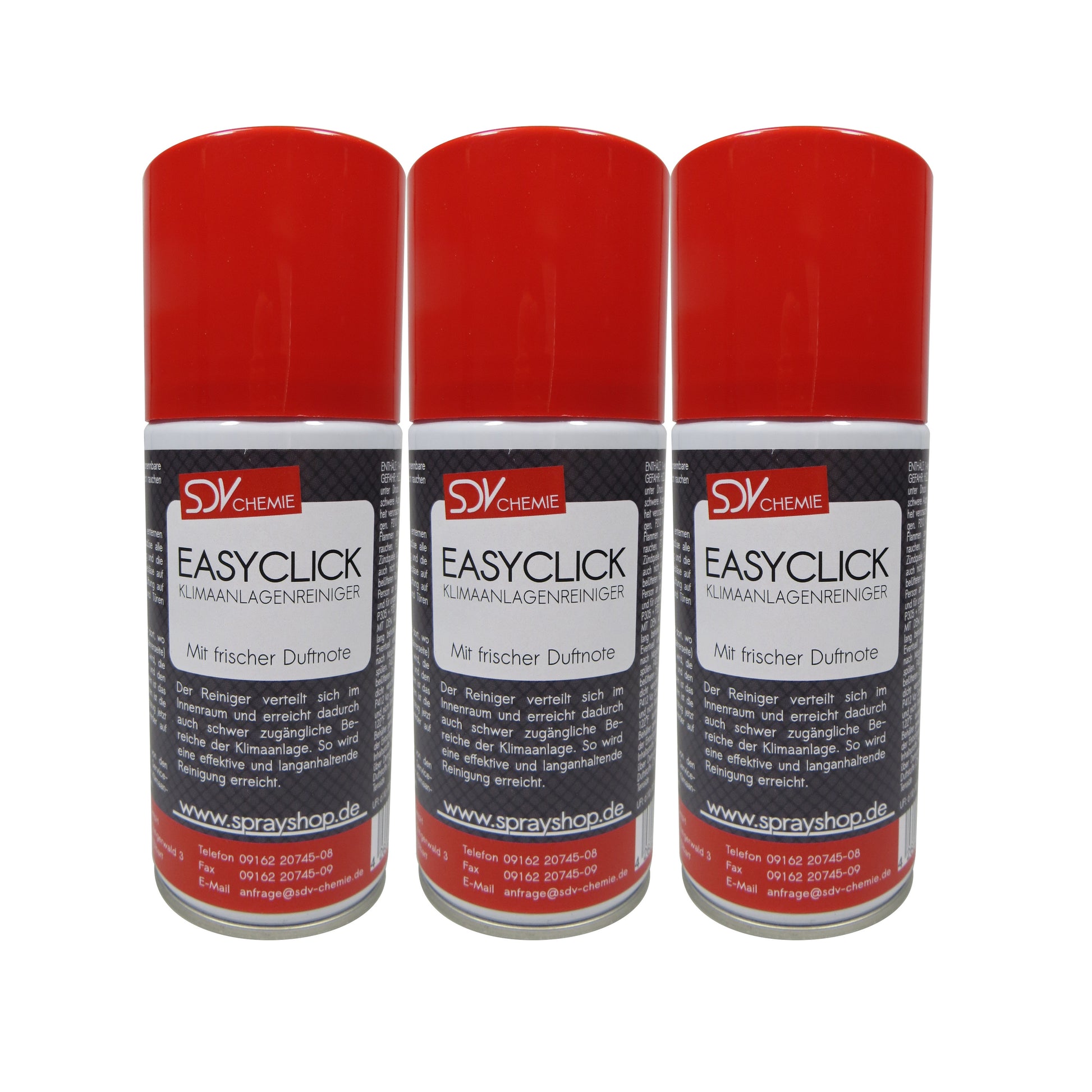 Klimaanlagenreiniger 3x 150ml Easyclick Quick Fresh Klima Click