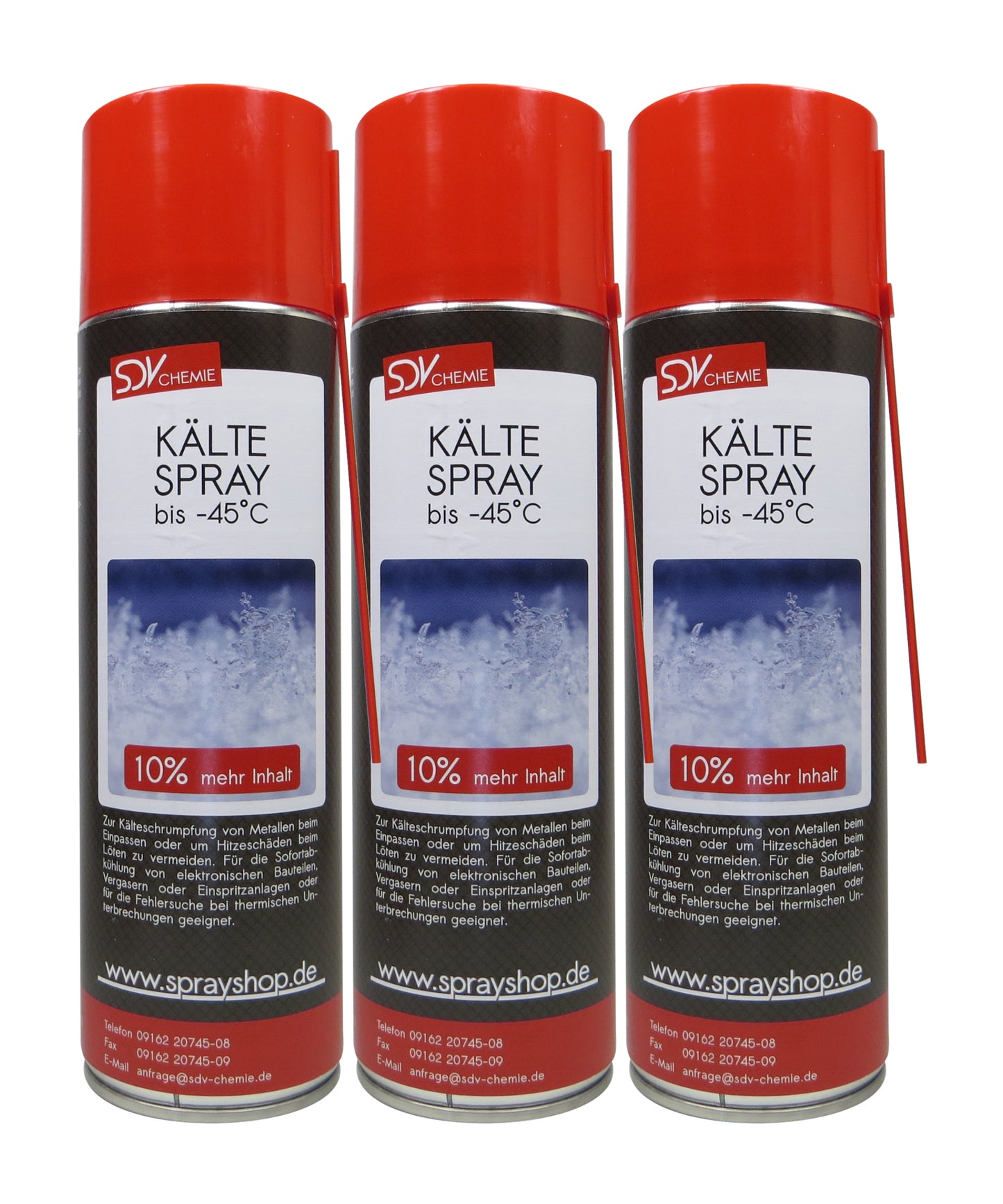 Kältespray 3x 550ml Kühlspray Vereisungsspray Eisspray bis -45°C