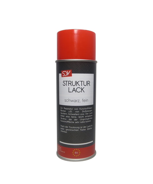 Strukturlack Spray 1x 400ml schwarz fein Kunststoff Struktur Spray