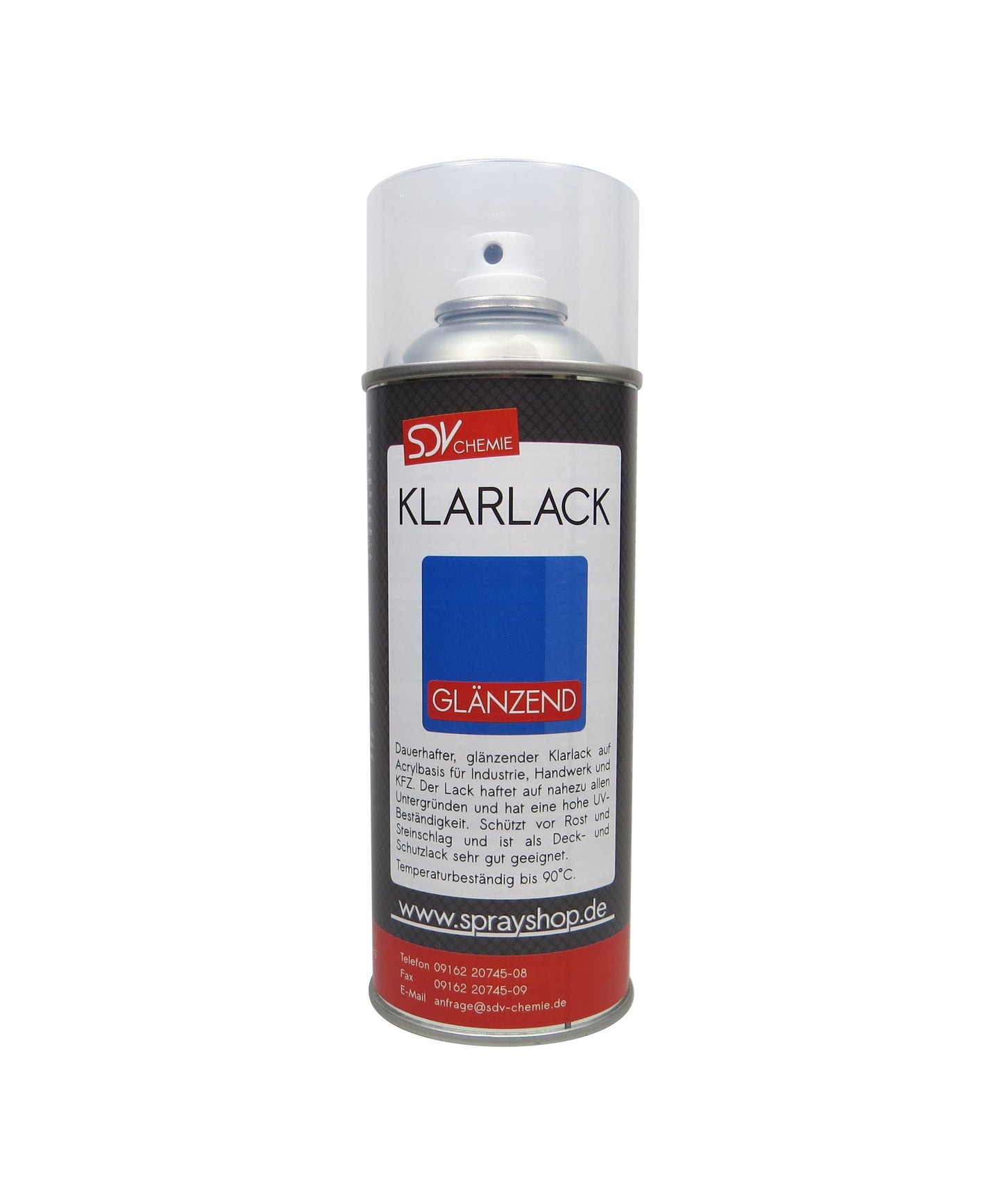 Klarlack Spray glänzend 1x 400ml schnelltrocknend Acryl Sprühlack