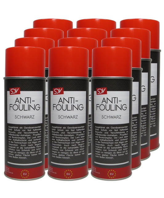 Antifouling schwarz 12x 400ml für Propeller Aussenborder