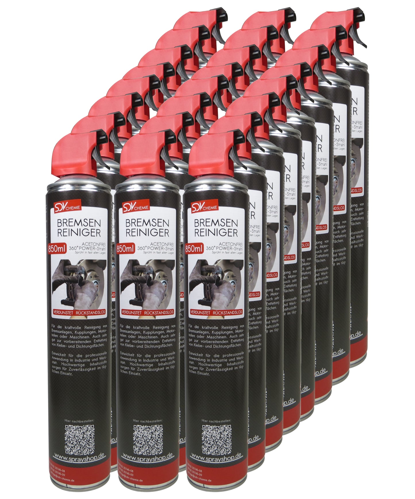 Bremsenreiniger Spray Trigger 24x 850ml POWER Brake Cleaner 360° Ventil