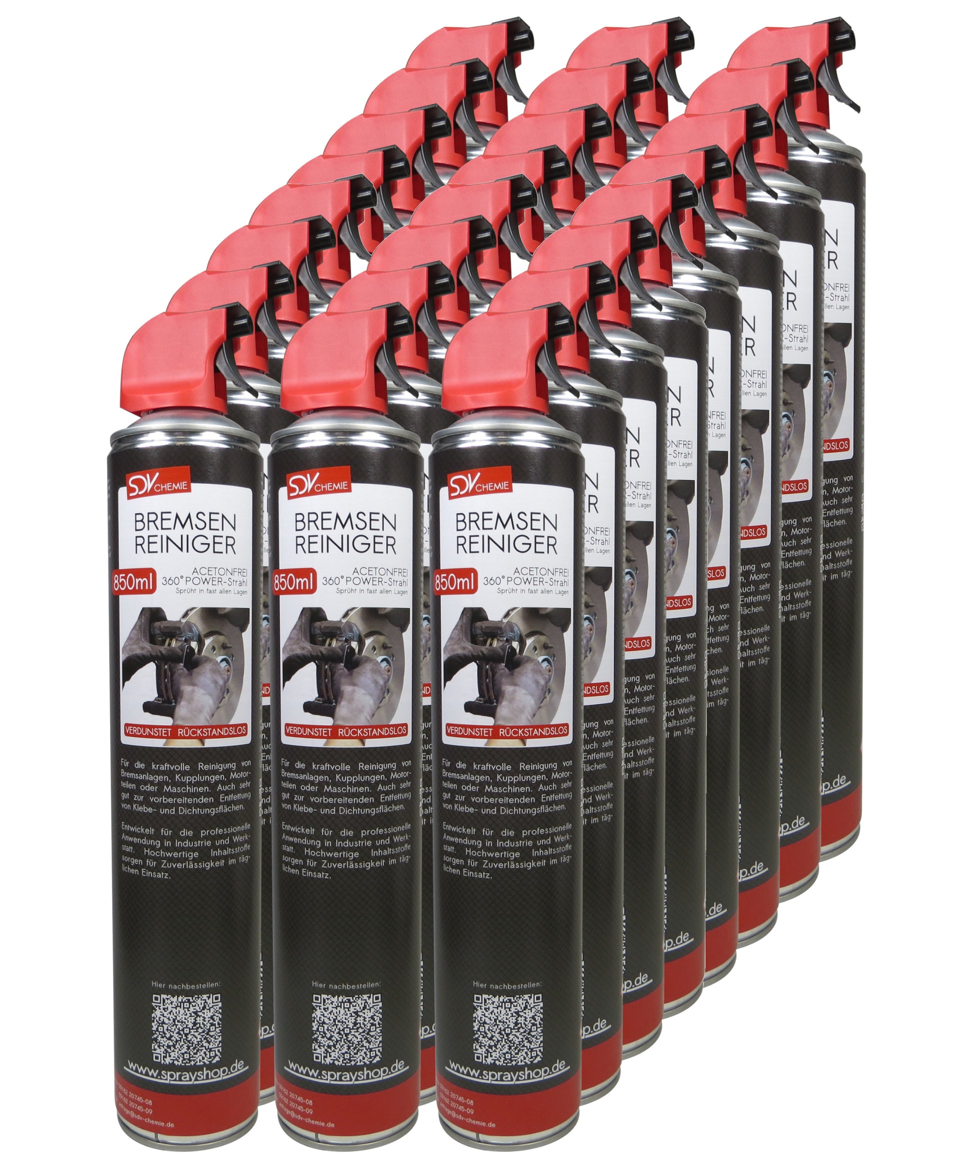 Bremsenreiniger Spray Trigger 24x 850ml POWER Brake Cleaner 360° Ventil